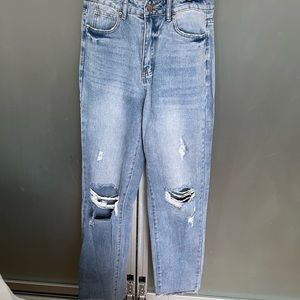 Shein ripped mom jeans